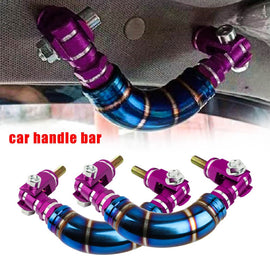 Brand New 1PCS Universal JDM Titanium Blue / Purple Car Aluminum Roll Bar Grab Support Car Interior Grip Roof Handle
