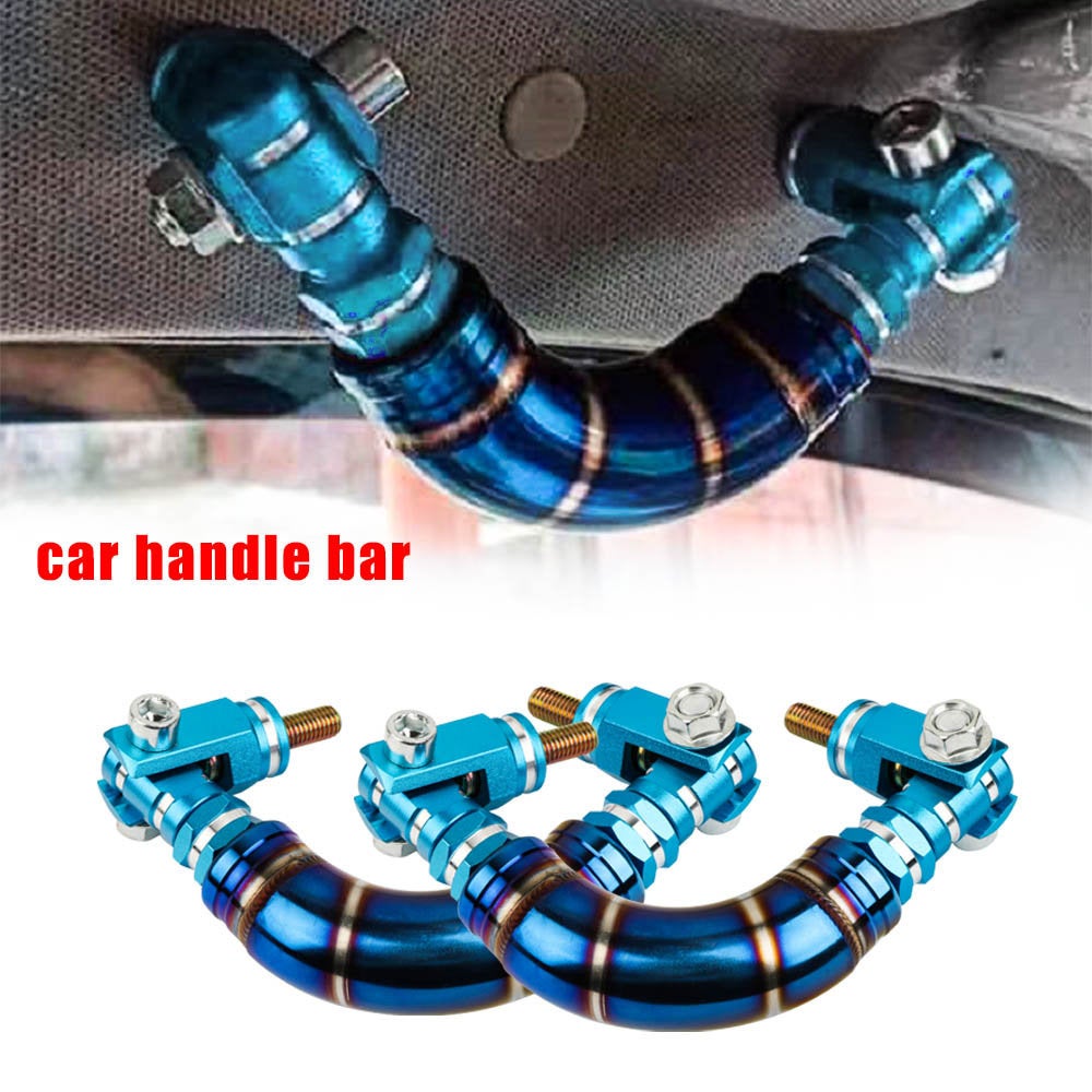 Brand New 1PCS Universal JDM Titanium Blue / Teal Car Aluminum Roll Bar Grab Support Car Interior Grip Roof Handle