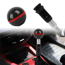 Load image into Gallery viewer, Brand New Universal Real Carbon Fiber Ball Automatic AT Gear Shift Shifter Knob W/Red Stripe