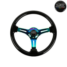 Load image into Gallery viewer, Brand New 350mm 14&quot; Universal JDM Mugen Black Deep Dish ABS Racing Steering Wheel Neo-Chrome Spoke