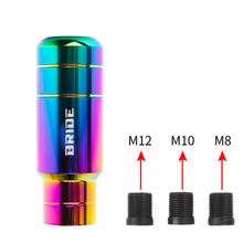 Load image into Gallery viewer, Brand New 9CM Bride Racing Aluminum Neo-Chrome Manual Gear Shift Knob Shifter M8 M10 M12