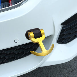 Brand New JDM Universal Front / Rear Cool Gold Track Racing Style ABS Tow Hook Ring Sticker For All Car Model