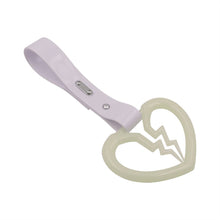 Load image into Gallery viewer, Brand New Broken Heart White Glow in the Dark JDM TSURIKAWA Ring Subway Train Bus Handle Strap Charm Drift