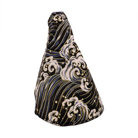 Brand New JDM Black Wave Bird Cherry Blossom Sakura Shift Boot Cover Universal Manual & Transmission