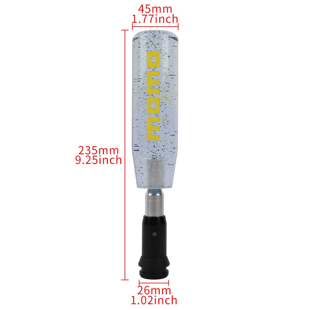 Brand New Universal Glitter Transparent Blue Momo Automatic Shift Knob Racing Gear Shift Knob M12 M10 M8