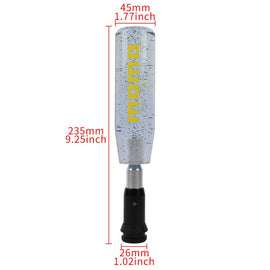 Brand New Universal Glitter Transparent Blue Momo Automatic Shift Knob Racing Gear Shift Knob M12 M10 M8