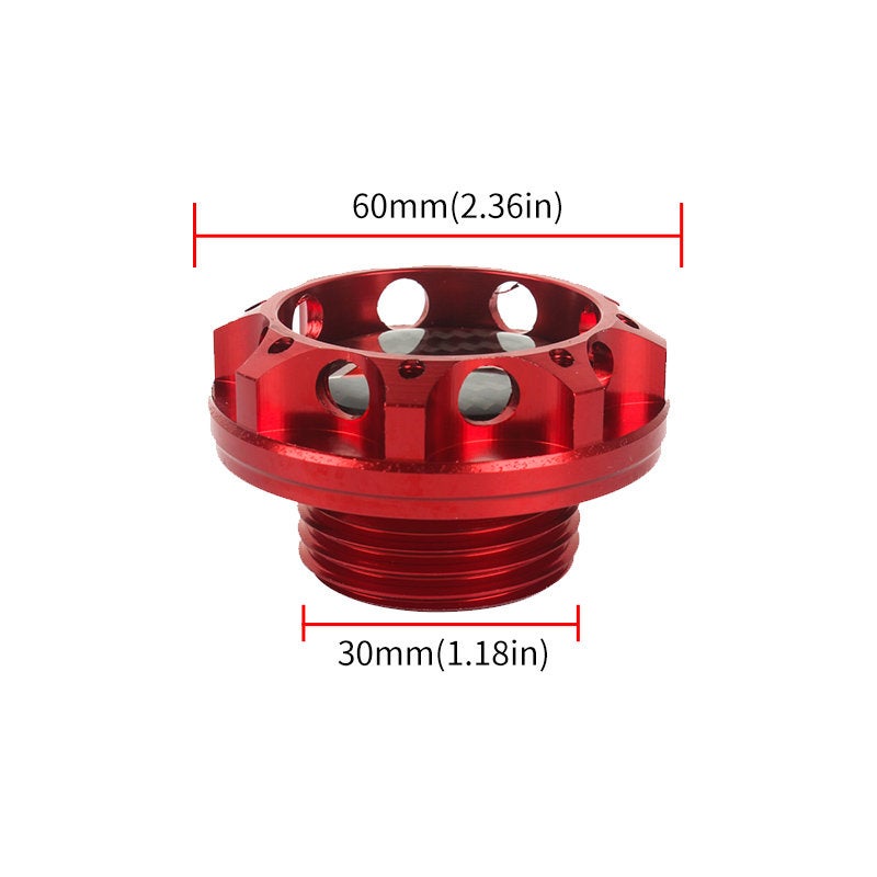 Brand New Toyota TRD Real Carbon Fiber Sticker ALUMNIUM Red Billet Engine Oil FILLER Cap