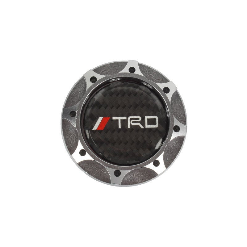 Brand New Toyota TRD Real Carbon Fiber Sticker ALUMNIUM Gunmetal Billet Engine Oil FILLER Cap