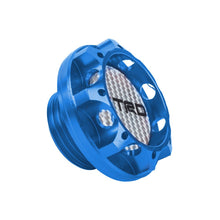 Load image into Gallery viewer, Brand New Toyota TRD Real Carbon Fiber Sticker ALUMNIUM Blue Billet Engine Oil FILLER Cap