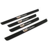Brand New 4PCS Universal Cadillac Silver Rubber Car Door Scuff Sill Cover Panel Step Protector