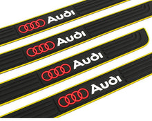 Load image into Gallery viewer, Brand New 4PCS Universal Audi Yellow Rubber Car Door Scuff Sill Cover Panel Step Protector