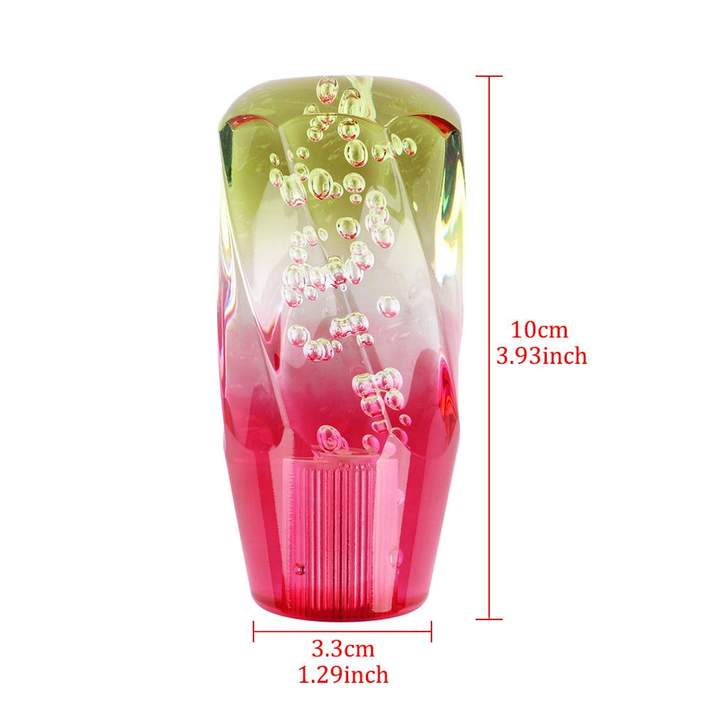 Brand New VIP JDM 10CM Transparent Yellow/White/Red Crystal Bubble Gear Shift Knob Manual / Automatic Universal