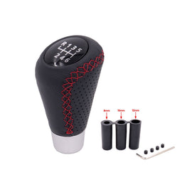 BRAND NEW 6 Speed Leather Aluminum Manual Shift Knob Gear Stick Shifter Lever Universal