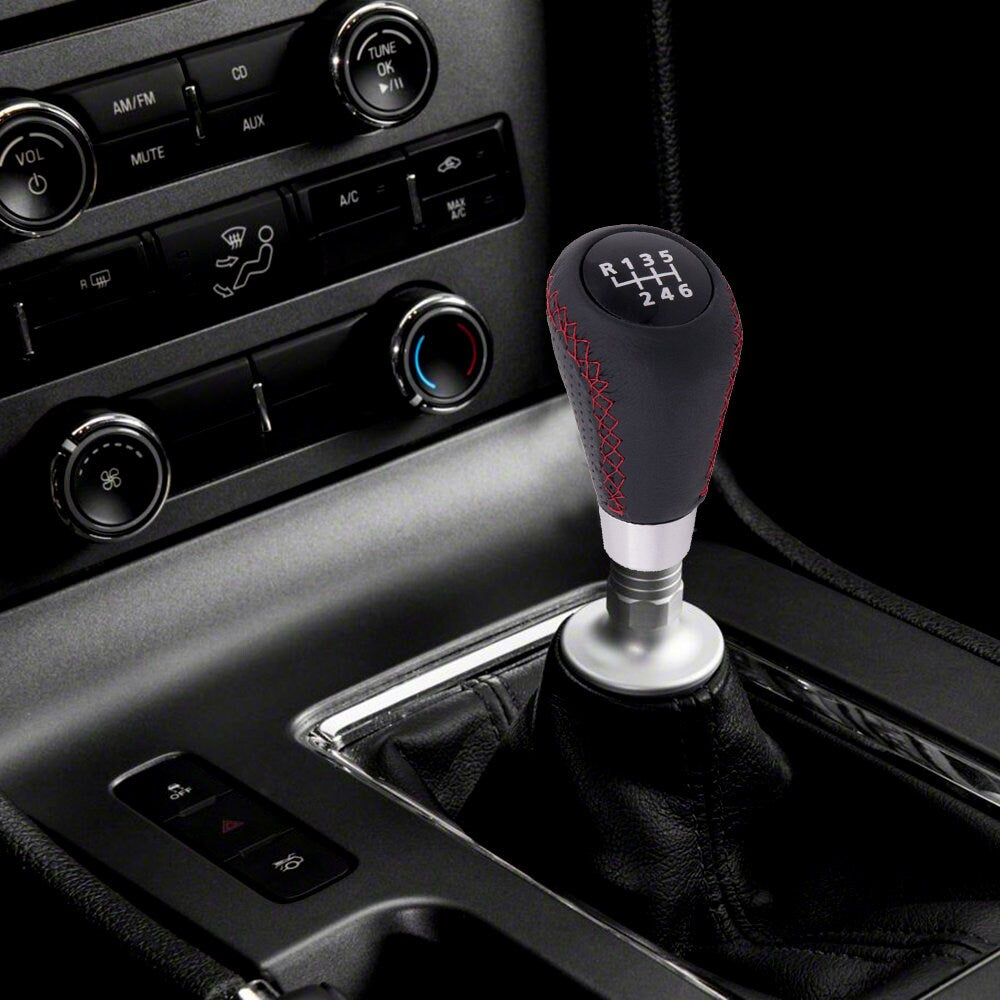 BRAND NEW 6 Speed Leather Aluminum Manual Shift Knob Gear Stick Shifter Lever Universal