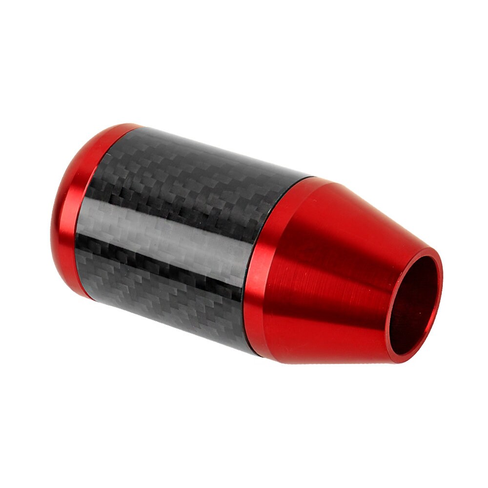 Brand New Universal 5 SPEED Red Real Carbon Fiber Racing Gear Stick Shift Knob For MT Manual M12 M10 M8