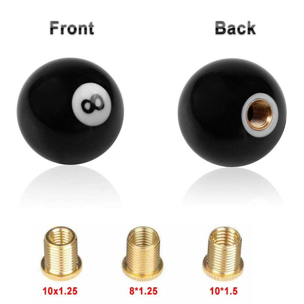 Brand New #8 Billiard Ball Round Car Manual Gear Shift Knob Universal Shifter Lever Cover