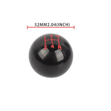 Load image into Gallery viewer, Brand New Universal 5 Speed Fuckin&#39; Fast Round Black Ball Gear Shift Knob Lever + Red Adapter For Non Threaded Shifters M12x1.25