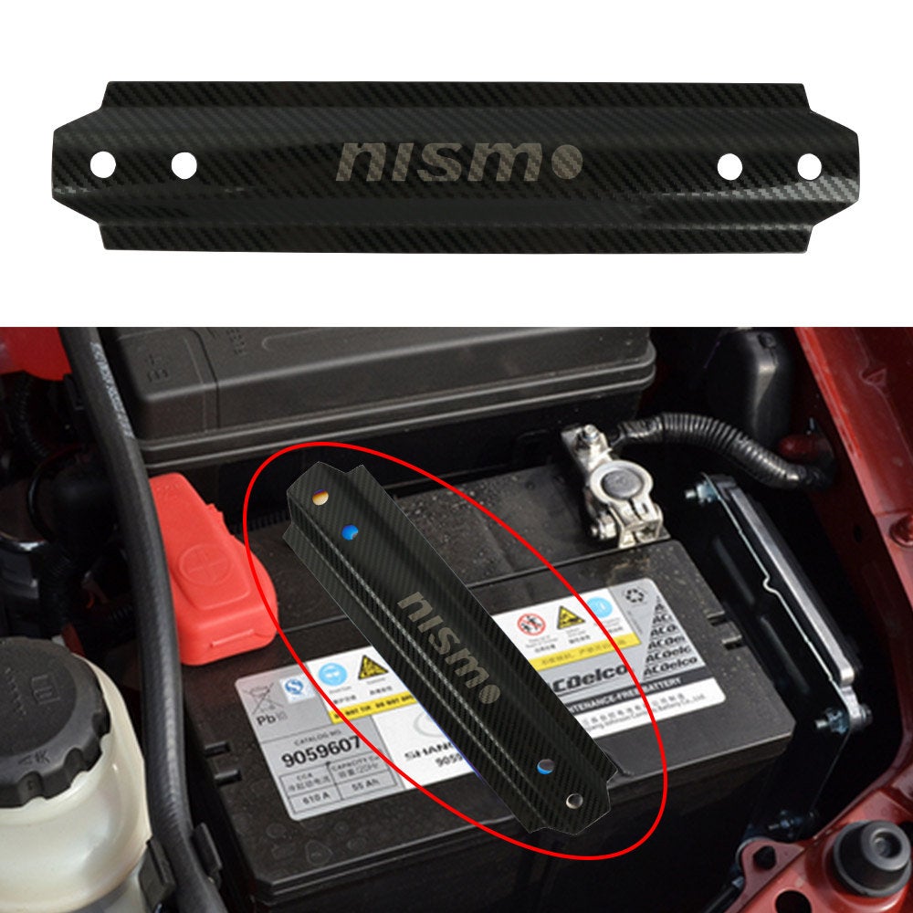Brand New UNIVERSAL Nismo Carbon Fiber Aluminum Car Battery Tie Down Mount Bracket Brace Bar