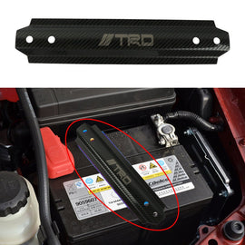 Brand New UNIVERSAL TRD Carbon Fiber Aluminum Car Battery Tie Down Mount Bracket Brace Bar
