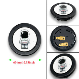 Brand New Universal Anime Asimo Hentai Car Horn Button Black Steering Wheel Center Cap