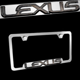 Brand New 1PCS Official Licensed Product Lexus 3D Chrome Stainless Steel License Plate Frame - GF.LEX.PC