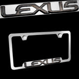 Brand New 1PCS Official Licensed Product Lexus 3D Chrome Stainless Steel License Plate Frame - GF.LEX.PC