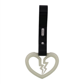 Brand New Broken Heart Black Handle Glow in the Dark JDM TSURIKAWA Ring Subway Train Bus Handle Strap Charm Drift