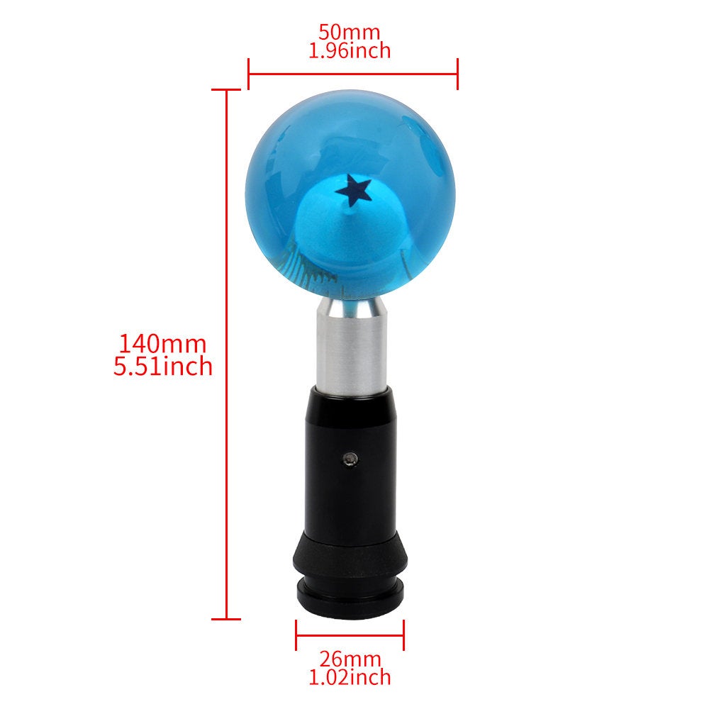 Brand New 1 Star Blue Dragon ball Z Custom 54mm Shift Knob Automatic Transmission Car Racing Gear Shifter