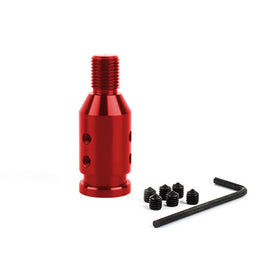Brand New Universal Red Aluminum Shift Knob Adapter For Non Threaded Shifters M12x1.25