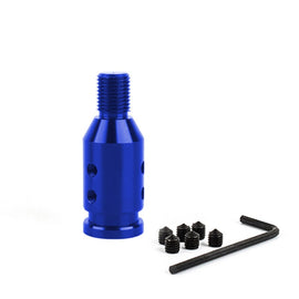 Brand New Universal Blue Aluminum Shift Knob Adapter For Non Threaded Shifters M12x1.25