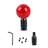 Brand New Universal 6 Speed Fuckin' Fast Round Red Ball Gear Shift Knob Lever + Black Adapter For Non Threaded Shifters M12x1.25