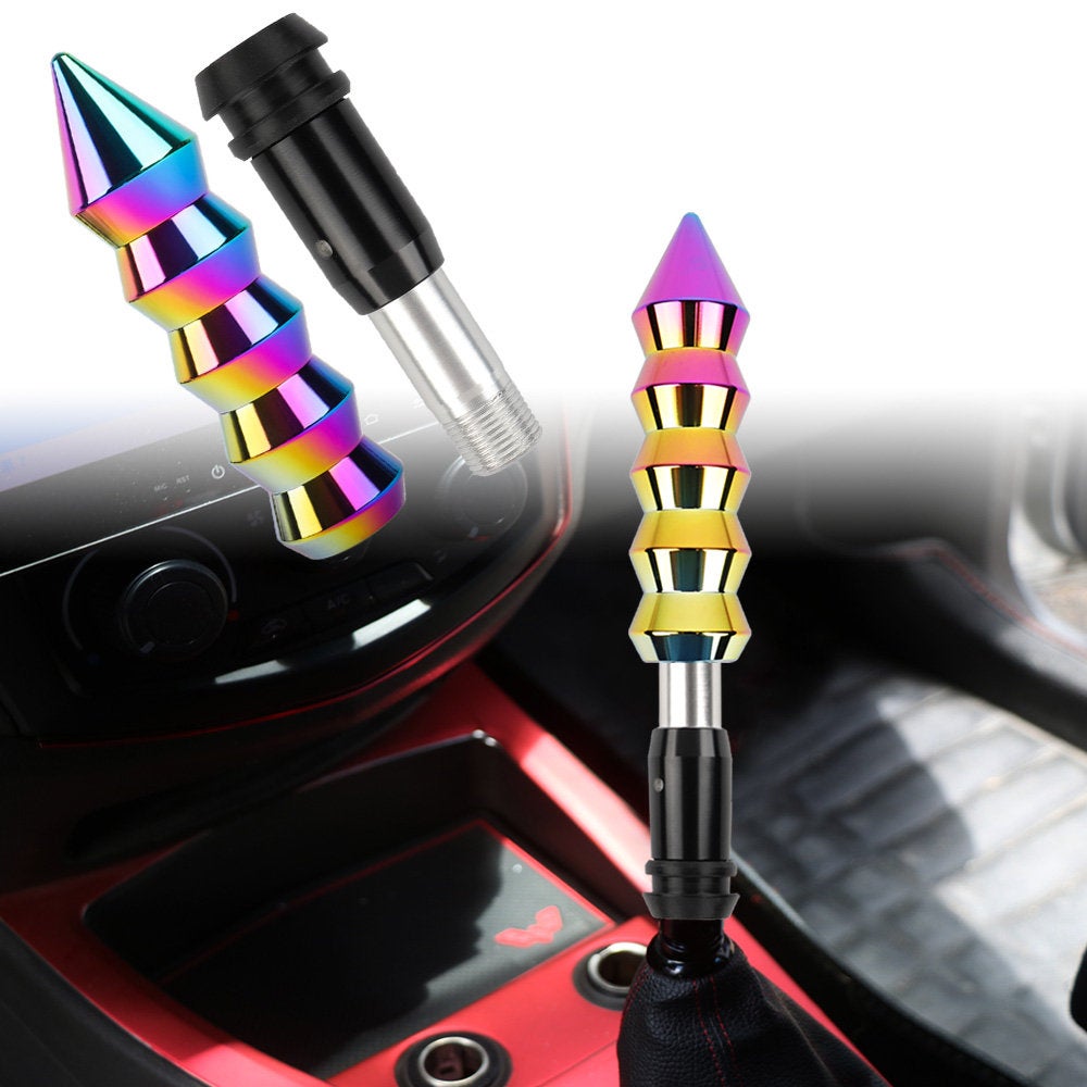 Brand New Universal Bamboo Spiked Style Neo-Chrome Automatic Car Gear Shift Knob Shifter