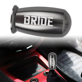 Brand New Universal BRIDE Gunmetal Bullet Aluminum Alloy Gunmetal Manual Gear Shift Knob Lever Shifter