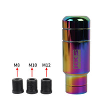 Load image into Gallery viewer, Brand New 9CM HKS Racing Aluminum Neo-Chrome Manual Gear Shift Knob Shifter M8 M10 M12