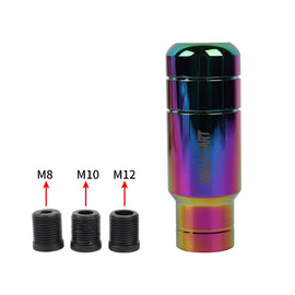 Brand New 9CM Ralliart Racing Aluminum Neo-Chrome Manual Gear Shift Knob Shifter M8 M10 M12