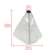 Load image into Gallery viewer, Brand New Universal Carbon Fiber Leather PVC Style Silver Stitch Leather Gear Manual Shifter Shift Knob Boot