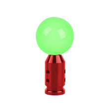 Load image into Gallery viewer, Brand New Universal Glow In Dark Green Round Ball Gear Shift Knob Lever + Red Adapter For Non Threaded Shifters M12x1.25