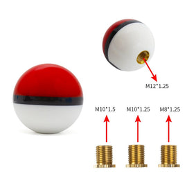 Brand New Pokemon Poke ball Go Round Ball Shift Knob 54mm MT-Transmission M8 M10 M12 Adapter