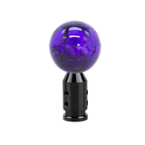 Brand New Universal JDM Pearl Purple Round Ball Gear Shift Knob Lever + Black Adapter For Non Threaded Shifters M12x1.25
