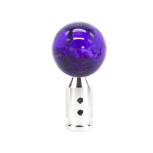 Load image into Gallery viewer, Brand New Universal JDM Pearl Purple Round Ball Gear Shift Knob Lever + Silver Adapter For Non Threaded Shifters M12x1.25