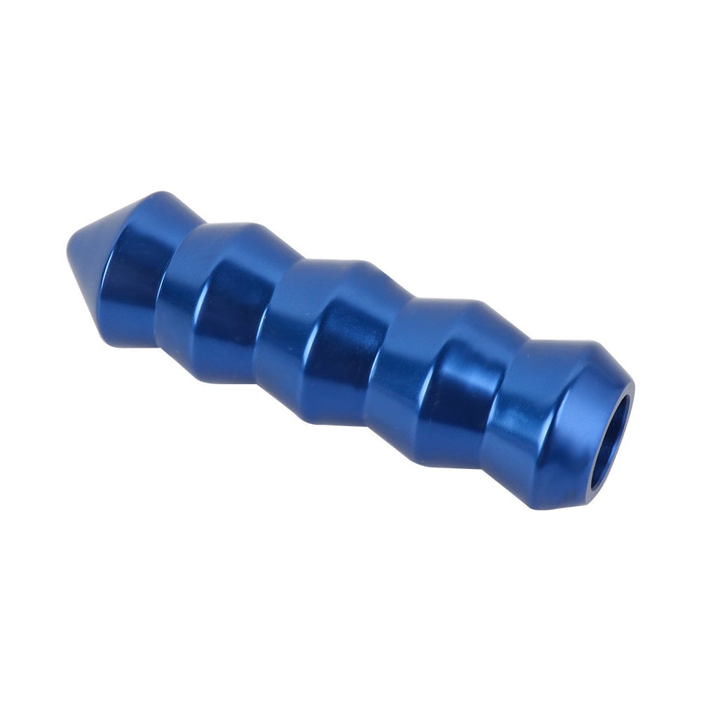 Brand New Universal V2 Bamboo Spike Aluminum Blue Manual Transmission Gear Stick Shift Knob Lever Shifter M8 M10 M12