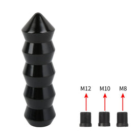 Brand New Universal V2 Bamboo Spike Aluminum Black Manual Transmission Gear Stick Shift Knob Lever Shifter M8 M10 M12