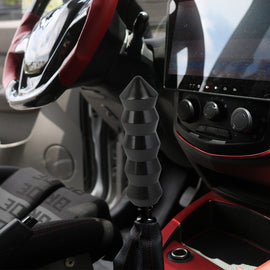 Brand New Universal V2 Bamboo Spike Aluminum Black Manual Transmission Gear Stick Shift Knob Lever Shifter M8 M10 M12