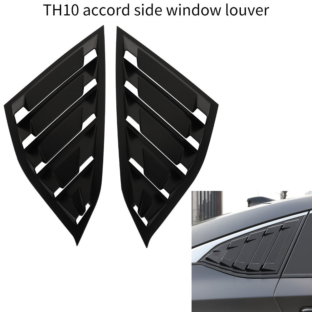 Brand New JDM Honda Accord 2018-2022 Glossy Black Side Vent Window Quarter Louver Cover
