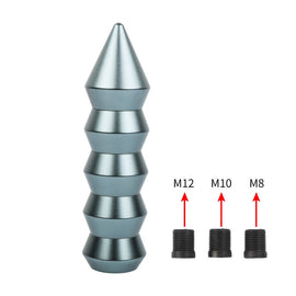 Brand New Universal V3 Bamboo Spike Aluminum Gunmetal Manual Transmission Gear Stick Shift Knob Lever Shifter M8 M10 M12