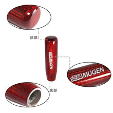 Load image into Gallery viewer, Brand New Universal Real Carbon Fiber Red Manual MT Mugen 5/6-Speed Shifter Shift Knob