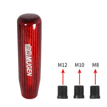 Load image into Gallery viewer, Brand New Universal Real Carbon Fiber Red Manual MT Mugen 5/6-Speed Shifter Shift Knob