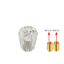 Brand New JDM Universal Diamond Crystal VIP Style Manual Shifter Shift Knob 60MM Clear