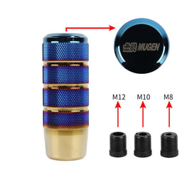 Brand New Universal Mugen Burnt Blue Aluminum Manual Gear Stick Shift Knob Shifter Lever Head