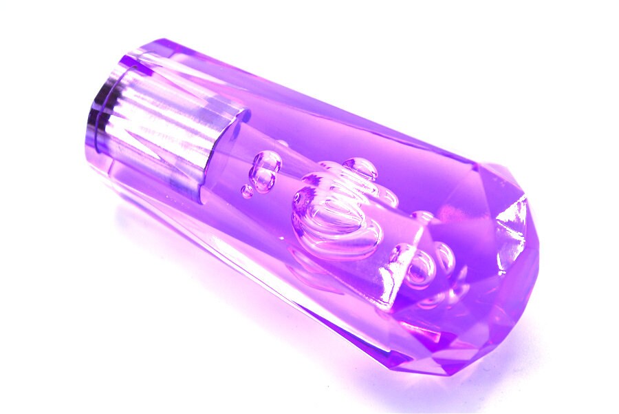 Brand New JDM Universal Diamond Crystal VIP Style Manual Shifter Shift Knob 100MM Purple